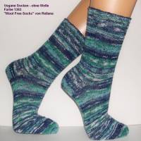Socken handgestrickt  für Allergiker, vegan, Socken Wunschgröße, Damensocken, wollfrei, Ringelsocken, bunte Socken Bild 6