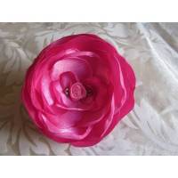 Pink Brosche Stoffbrosche festlich "Petite Rose" Hochzeit Taufe Abiball Bild 1