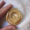 Klammer Haarklammer beige Satin "Fleur Beige" romantisch nostalgisch Brautschmuck cremefarben Bild 3
