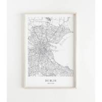 DUBLIN Poster Map | Kunstdruck | hochwertiger Print | Dublin | Stadtplan | skandinavisches Design Dublin Poster Karte Bild 1