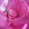 Rosa Haarklammer Satin Haarblume "Petite Rose" Brautschmuck Taufe Bild 2