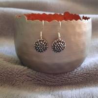 Ohrringe "Dots" aus 999 Silber, Silberohrringe mit Punkten Bild 2