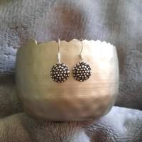 Ohrringe "Dots" aus 999 Silber, Silberohrringe mit Punkten Bild 4
