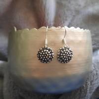 Ohrringe "Dots" aus 999 Silber, Silberohrringe mit Punkten Bild 5