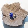 Ring - Glas - Lampwork - Blume - blau Bild 4