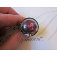 Cabochon Ring mit Motiv rote Rose "Anastasia" Geschenkidee Geburtstagsgeschenk Bild 1