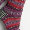 Socken Wolle mit Seide, Seide-Merino, Rote Socken Wunschgröße, Damensocken, Wollsocken, Ringelsocken, bunte Damensocke, handgestricke Socken Bild 2