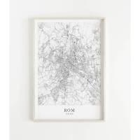 ROM Poster Map | Kunstdruck | hochwertiger Print | Rom | Stadtplan | skandinavisches Design Rom Karte Bild 1