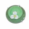Ringtop - Glas - Lampwork - grün mit Blume Bild 2