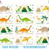 24 Schuhaufkleber | Dinos -  T-Rex, Langhals, Stegosaurus + Schutzfolie  - 3 x 3 cm Bild 2