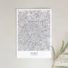 PARIS Poster Map | Kunstdruck | hochwertiger Print | Paris | Stadtplan | skandinavisches Design Paris Karte Bild 3