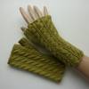 Armstulpen Handstulpen Kiwi-Grün handgestrickt Baumwolle verschiedene Muster Geschenk Frau Freundin Schwester Bild 4