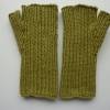 Armstulpen Handstulpen Kiwi-Grün handgestrickt Baumwolle verschiedene Muster Geschenk Frau Freundin Schwester Bild 9