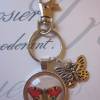 Schlüsselanhänger Schmetterling "Papillon" Vintage Stil Pfauenauge Geschenkidee Geburtstagsgeschenk Bild 2