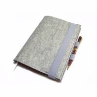Kalenderhülle Hülle Einband Wollfilz Filz mit Stifthalter personalisierbar für Din A5 Buchkalender Notizbuch bis max. 21 x 15 x 2,5cm Bild 1