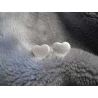 Ohrstecker Herzen aus 999 Silber, Herzchen, Geschenk zum Valentinstag, Muttertag Bild 1