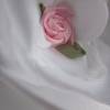 Weiße Braut Brosche Klammer Stoffblume "Chloé" elegant romantisch Bild 2