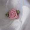 Weiße Braut Brosche Klammer Stoffblume "Chloé" elegant romantisch Bild 4