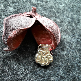 Anhänger Pfote aus 999 Silber