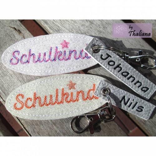 SCHULKIND mit Namen Anhänger Schulranzen Schultüte