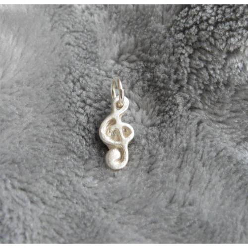 Anhänger Notenschlüssel aus 999 Silber