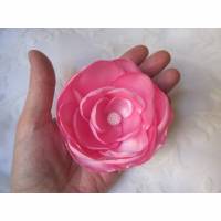 Rosa Klammer Pink Haarblume "Fuchsia" Brautschmuck Boho Vintage Stil Bild 1