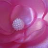 Rosa Klammer Pink Haarblume "Fuchsia" Brautschmuck Boho Vintage Stil Bild 2
