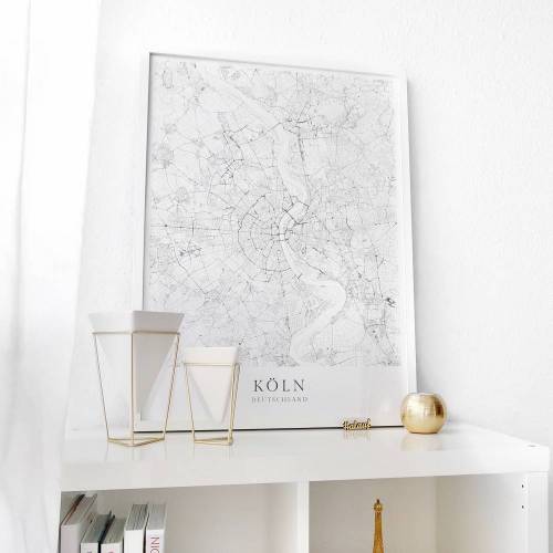 KÖLN Poster Map | Kunstdruck | hochwertiger Print | Köln | Stadtplan | skandinavisches Design Köln Karte