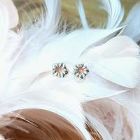 Ohrstecker kleine Blumen aus 999 Silber, mit rosé gefüllt Bild 5