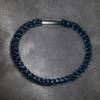 Viking knit Armband, handgestrickt aus blauem Draht Bild 2