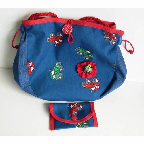 Lenkertasche,  Laufradtasche Traktor, Kindergartentasche, Traktor-Tasche, Fahrradtasche Jungs, Kinder-Fahrradtasche, Kindertasche  Fahrrad