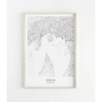 OSLO Poster Map | Kunstdruck | hochwertiger Print | Oslo | Stadtplan | skandinavisches Design Oslo Karte Bild 1
