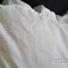 weißer vintage Kissenbezug aus Paradekissen mit Stickerei und Volant, 40x65cm, Unikat, Bild 2