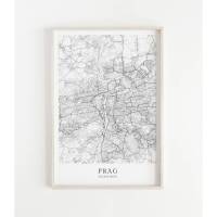 PRAG Poster Map | Kunstdruck | hochwertiger Print | Prag | Stadtplan | skandinavisches Design Prag Karte Bild 1