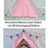 Stickdatei Zelt doodle mit 3D Zelteingang, Camping, wir gehen zelten 13x18cm Bild 3