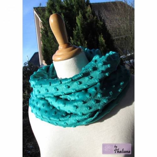 Punkte Loop kuscheliger Loopschal Schal smaragd