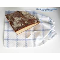 Brotbeutel, Brötchenbeutel, 25x32 cm, Baumwoll-Beutel Brot, Brot-Tasche, Semmel-Beutel, Baumwolltasche Brötchen, Bäckertasche, Zuziehbeutel Bild 1