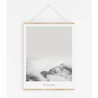 LANDSKAP NO. 29 | Landschaft Poster | Schwarz weiß Poster |  Wandbild Deko | Kunstdruck Geschenk | skandinavisches Design | minimalistisch Bild 1
