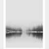LANDSKAP NO. 28 | Landschaft Poster | Schwarz weiß Poster |  Wandbild Deko | Kunstdruck Geschenk | skandinavisches Design | minimalistisch Bild 2