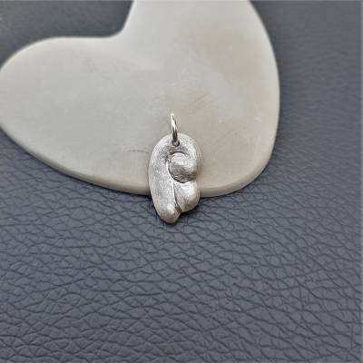 Massiver Anhänger Flügel, Engelsflügel aus 999 Silber