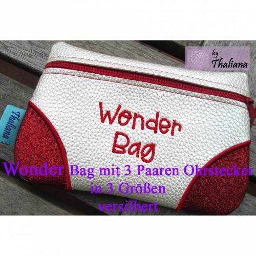 WoNdErBaG Ohrstecker Überraschungstasche mit 3 Paaren Stecker versilbert