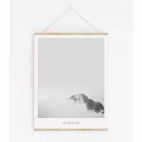 LANDSKAP NO. 27 | Landschaft Poster | Schwarz weiß Poster |  Wandbild Deko | Kunstdruck Geschenk | skandinavisches Design | minimalistisch Bild 1