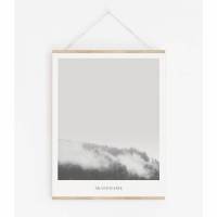 LANDSKAP NO. 25 | Landschaft Poster | Schwarz weiß Poster |  Wandbild Deko | Kunstdruck Geschenk | skandinavisches Design | minimalistisch Bild 1