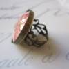Cabochon Ring Blumen Motiv Lilie "Lis" romantisch Geschenkidee Vintage Stil Bild 2