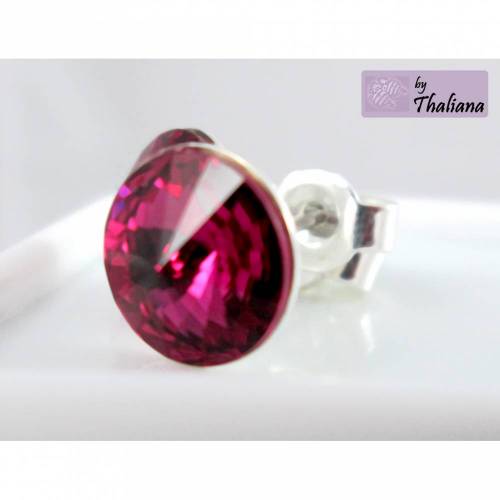 FUCHSIA pinke Ohrstecker Funkeln beere hochwertig