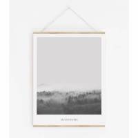 LANDSKAP NO. 21 | Landschaft Poster | Schwarz weiß Poster |  Wandbild Deko | Kunstdruck Geschenk | skandinavisches Design | minimalistisch Bild 1