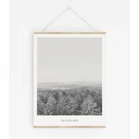 LANDSKAP NO. 19 | Landschaft Poster | Schwarz weiß Poster |  Wandbild Deko | Kunstdruck Geschenk | skandinavisches Design | minimalistisch Bild 1