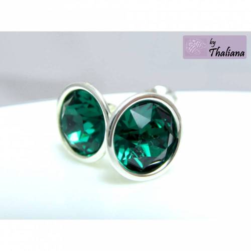 EMERALD smaragdgrüne Ohrstecker hochwertig  grün