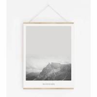 LANDSKAP NO. 17 | Landschaft Poster | Schwarz weiß Poster |  Wandbild Deko | Kunstdruck Geschenk | skandinavisches Design | minimalistisch Bild 1