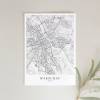 WARSCHAU Poster Map | Kunstdruck | hochwertiger Print | Warschau | Stadtplan | skandinavisches Design Warschau Karte Bild 2